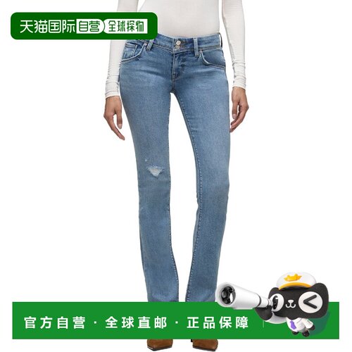 自营hudson jeansHudson牛仔裤Beth中腰婴儿靴牛仔裤-蓝色 美国奥