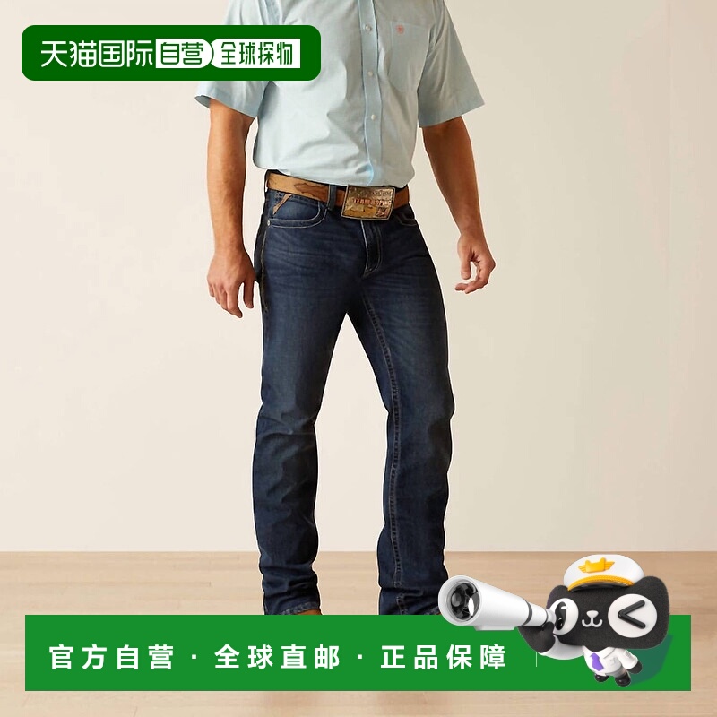 自营 ariat男士M4 Colman Ferrin靴形牛仔裤深蓝色-深蓝色 美国奥