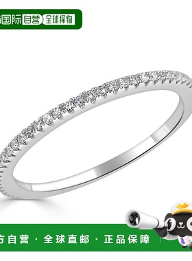 自营 sabrina14k 金与钻石永恒戒指 - 白色 美国奥莱直发