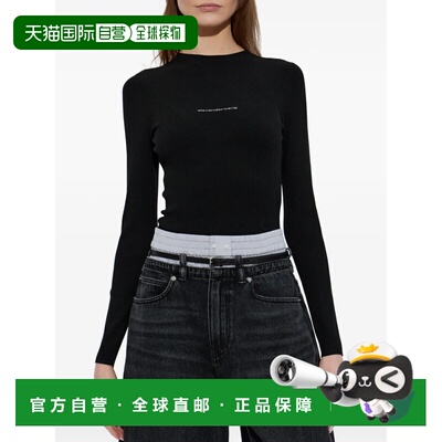 美国直邮ALEXANDER WANG - Women Jacquard Logo Long Sleeve Cre
