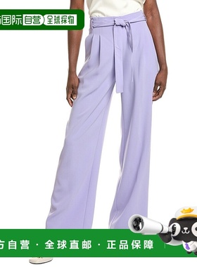 自营 BOSS Hugo BOSS Tapiana长裤-紫色 美国奥莱直发阔腿裤