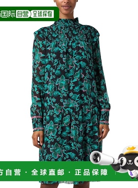 自营 Marc Cain 亚麻混纺迷你连衣裙 - 黑色 美国奥莱直发