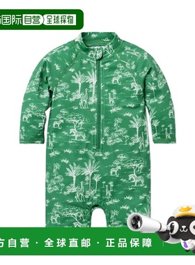 自营Janie and Jack Toile Zip Rashguard - green 美国奥莱直发