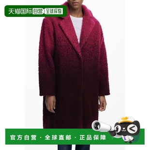 Women 自营Desigual pink Jackets Coat 美国奥莱直发 Wool