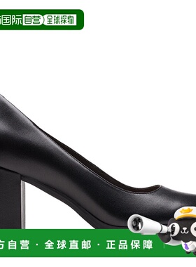 自营 Clarks Bayla Skip黑色皮革-黑色皮革 美国奥莱直发高跟鞋