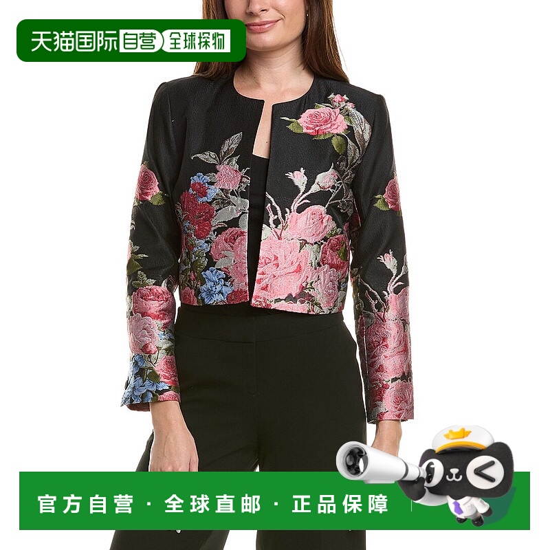 自营Ted Baker Floral Jacquard Jacket - black 美国奥莱直发
