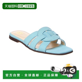 Bruno Magli Alessia亚麻凉鞋 美国奥莱直发 自营 蓝色