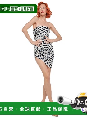 自营Women's Norma Kamali Diana Mini Dress Paint Dot Asymmetr