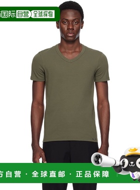 1h可退 香港直邮潮奢 Tom Ford 汤姆 福特 男士 绿色 T 恤 T4M091