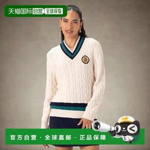 自营 members only女式针织板球毛衣-米白色 美国奥莱直发针织衫