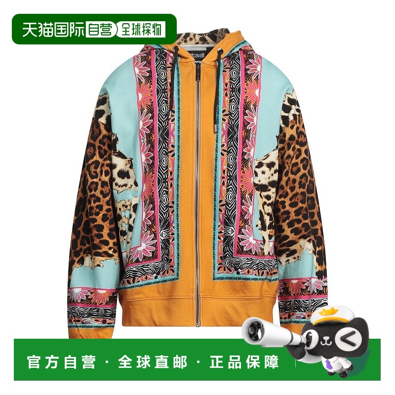 【美国直邮】just cavalli 男士 帽衫运动夹克衫拉链衣服带帽卫衣