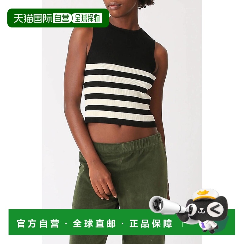 自营electric & roseKelsey Sweater In Onyx/creme Stripe - ony