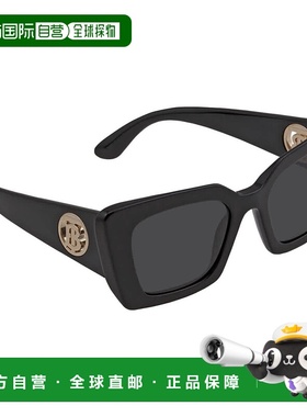 自营Burberry Dark Grey Cat Eye Ladies Sunglasses 0BE4344 300