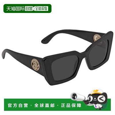 自营Burberry Dark Grey Cat Eye Ladies Sunglasses 0BE4344 300