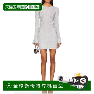 自营 美国奥莱直发 significant otherNiamh银色迷你连衣裙