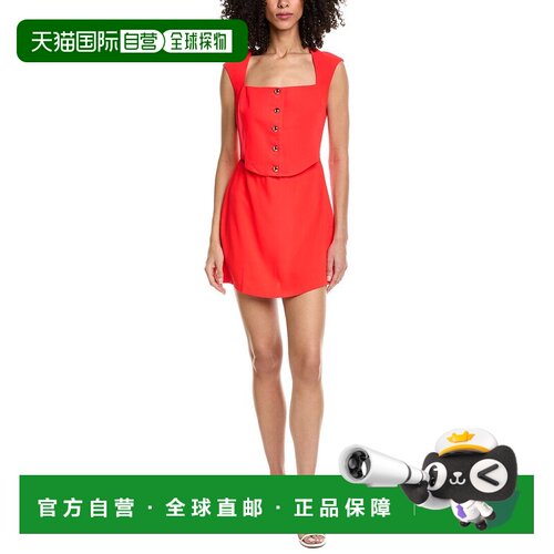 自营Amanda Uprichard Georgie Skort Romper - red 美国奥莱直发