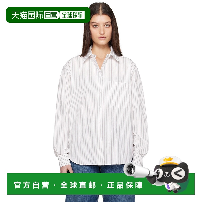 1h可退 香港直邮潮奢 ANINE BING 女士 白色 Braxton 衬衫 A07108