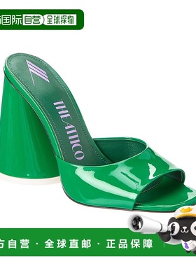 自营 the atticoAttico Luz 皮革凉鞋 - 绿色 美国奥莱直发