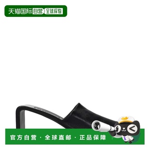 自营Jil Sander Leather Stiletto Heel Women's Sandals - black