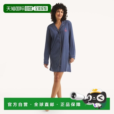 自营Nautica Womens Sleep Shirt Dress - nightshadow 美国奥莱