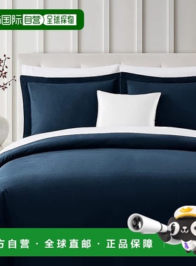 自营 Bibb Home 法兰绒被套 3 件套 - 海军蓝 美国奥莱直发