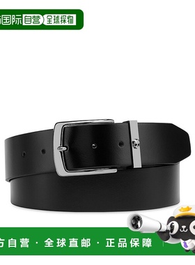 自营philipp pleinLeather Belt Skull - black/blacknickel 美国