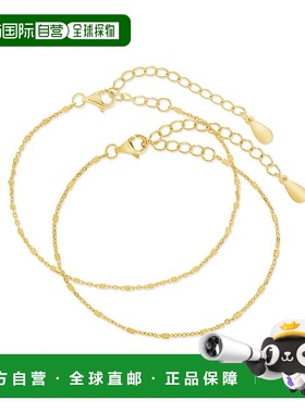 自营 sterling forever纯银 Chloe 手链 2 件套 - 金色 美国奥莱
