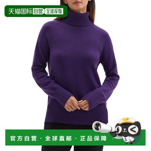 自营 theory理论宽松高领羊绒毛衣-红色 美国奥莱直发