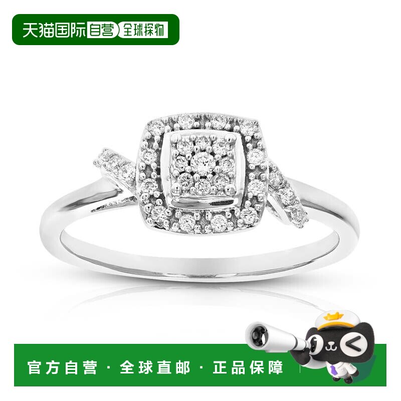 自营 vir jewels1/6 克拉圆形实验室培育钻石结婚订婚戒指女用 .9