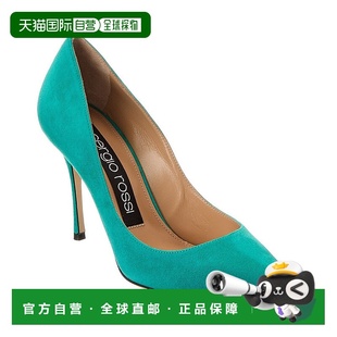 Godiva Rossi 绒面革高跟鞋 美国奥莱直发 自营 绿色 Sergio
