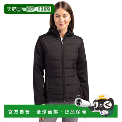 自营Cutter & Buck Evoke Hybrid Softshell Full Zip Womens Hoo
