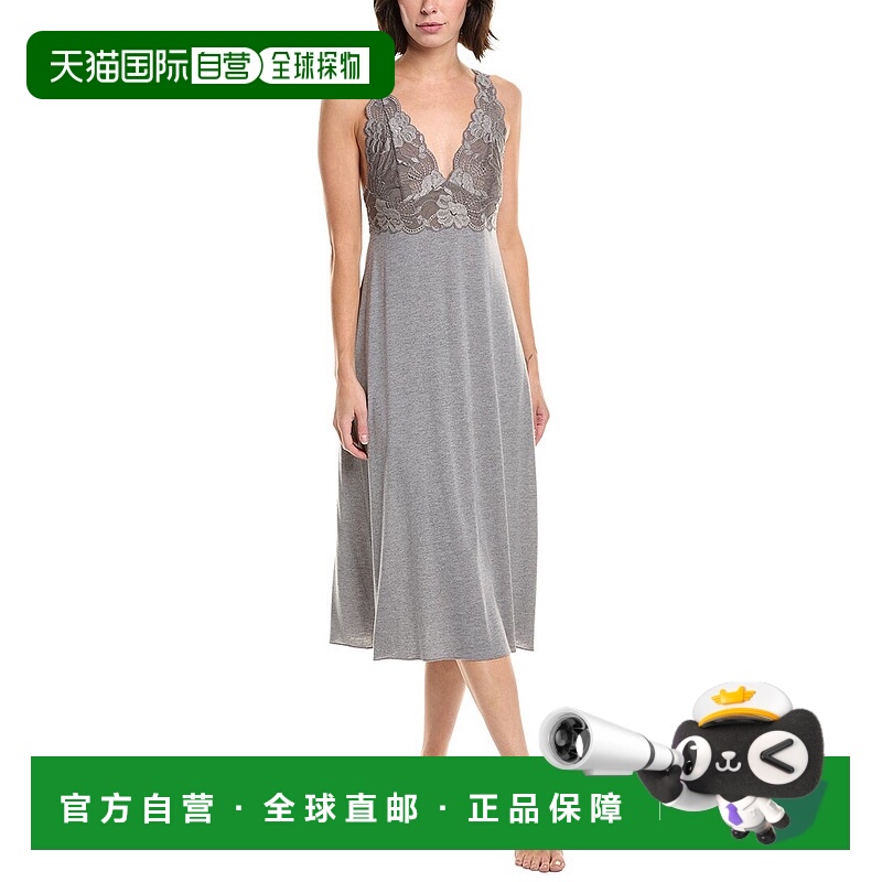 自营Natori Zen Floral Gown - grey 美国奥莱直发