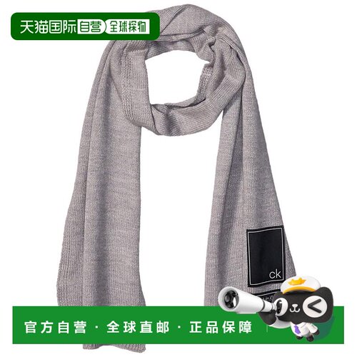 自营Calvin Klein Men's Scarf, Deep Black, One Size - deep bl