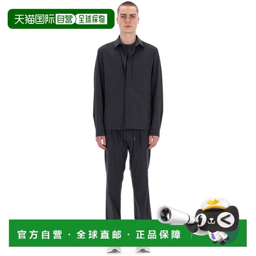 自营herno技术羊毛衬衫领夹克-黑色 美国奥莱直发