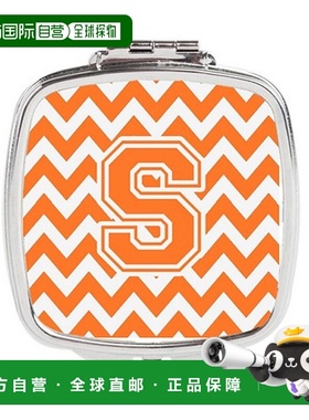 自营 Carolines Treasures CJ1046-SSCM 字母 S 雪佛龙橙色正品