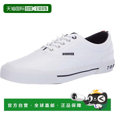自营Tommy Hilfiger Pallet 6 Sneakers Men's White Leather Low