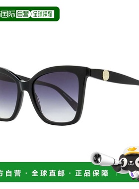 自营Longchamp Women's Square Cat Eye Sunglasses LO742SN 001
