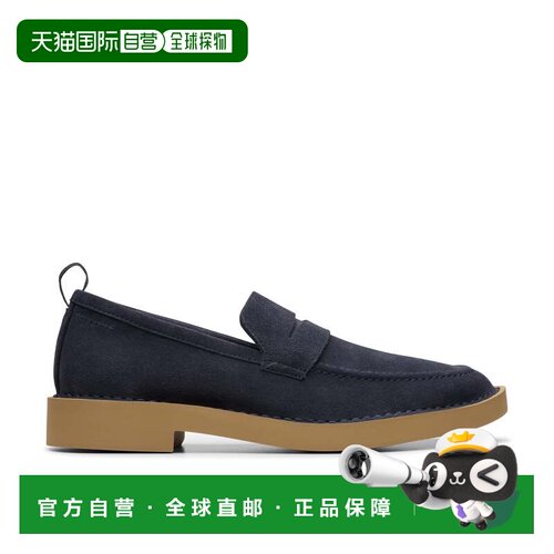 自营Clarks Martock Lo in Blue Suede - navy suede 美国奥莱直