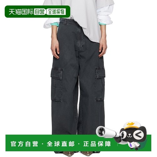 1h可退 香港直邮潮奢 Acne Studios 艾克妮 女士 黑色工装裤 BK06