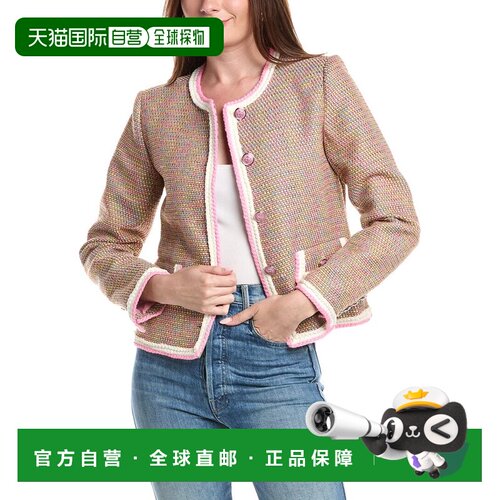 自营T Tahari Tweed Jacket - Pink 外套美国直发奥莱