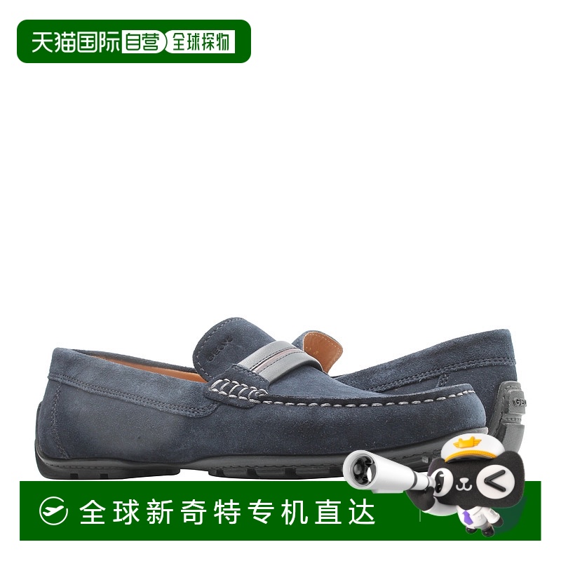 自营 Geox Moner Mocasin Loafer海军蓝绒面男鞋U0244A-00022-C40