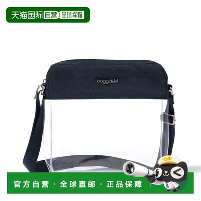 自营baggallini 女士透明体育场斜挎包 - 法国海军蓝 美国奥莱直