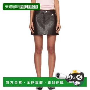 1h可退 香港直邮潮奢 Courreges 女士 棕色 Reedition 系列短裙 P