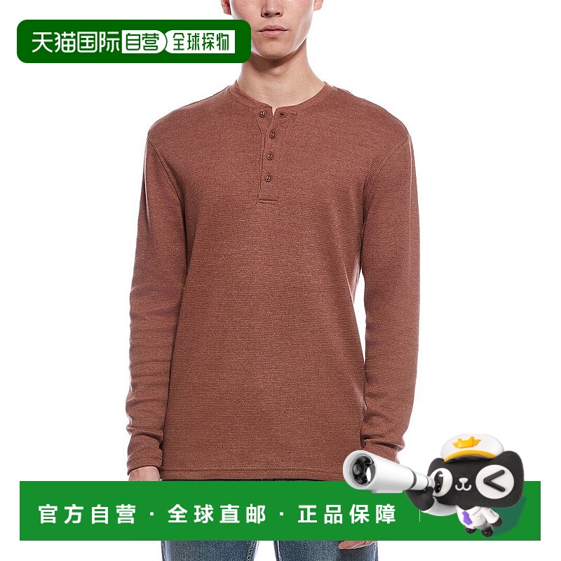 自营weatherproof vintage防风雨复古华夫格亨利衬衫-棕色 美国奥