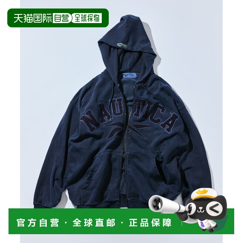 自营 Reebok×NAUTICA 男装 重磅连帽衫 双拉链设计 植绒工艺 防