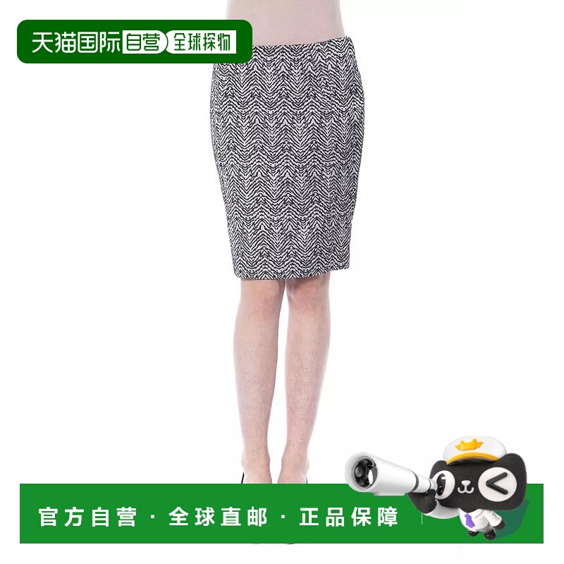 自营BYBLOS 优雅单色直筒女式半身裙 - 黑色和白色 美国奥莱直发