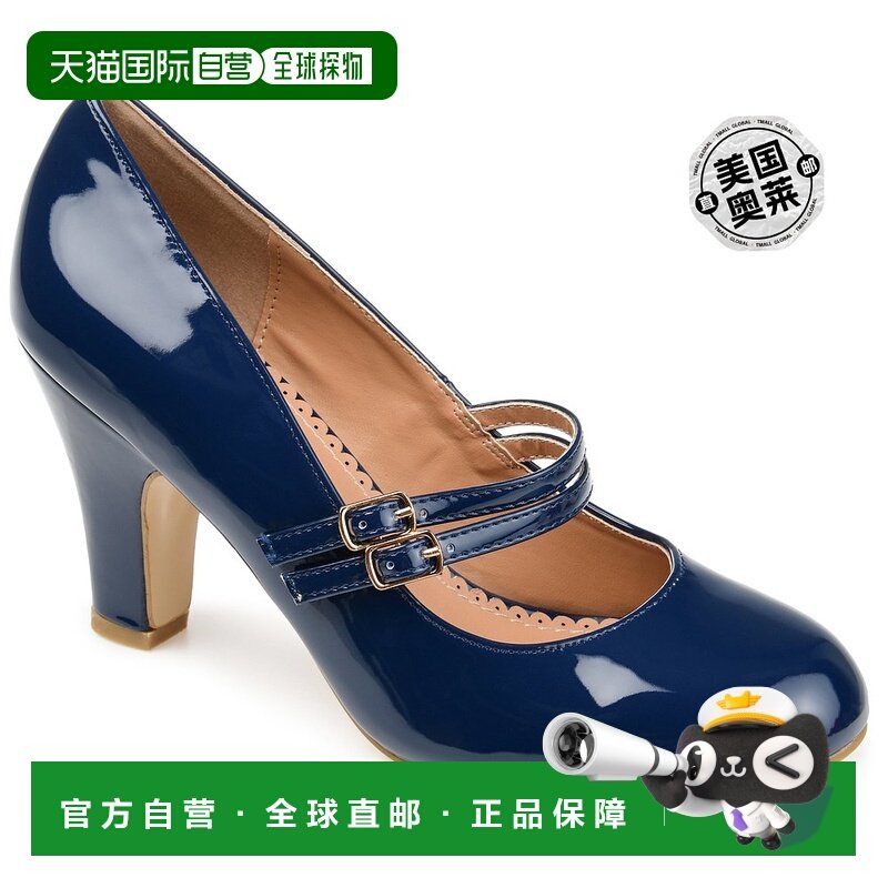 Journee Collection 女式 Wendy-09-1 高跟鞋 - 海军蓝 【美国奥,女鞋,时尚休闲鞋,淘宝优惠券,粉丝福利购,淘宝优惠卷