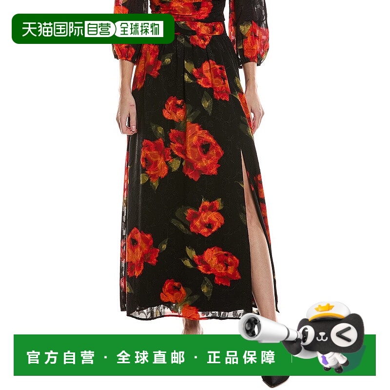 自营Laundry by Shelli Segal Jacquard Maxi Skirt - red 美国奥