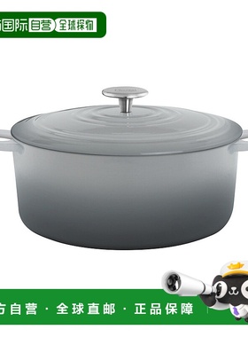自营 Chantal 7 Qt 圆形铸铁荷兰烤箱 - 淡灰色 美国奥莱直发