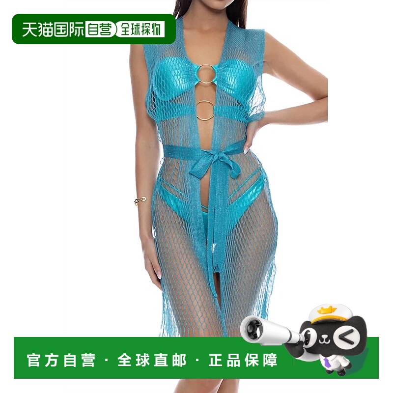 自营luli famaQuite The Catch Short Caftan In Aqua 美国奥莱直